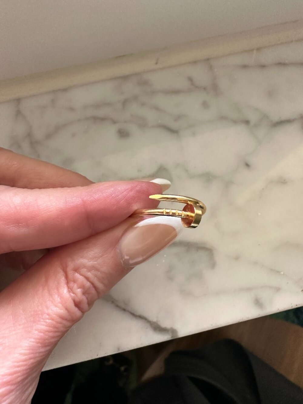 Cartier Juste un Clou Ring Small Model 18K Yellow Gold Size 53 US 6.25 Box Cert